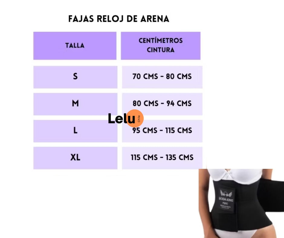 Aa - FajaKing™ - Faja Cinturilla Reloj de Arena Reductora