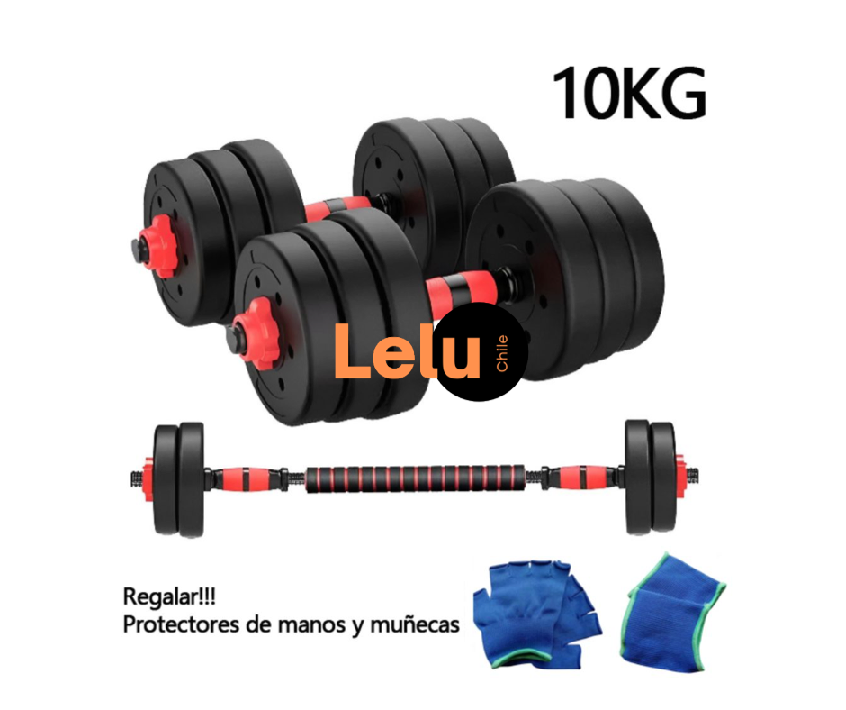 Manba™ - Set Mancuernas y Barra Armable 10kg