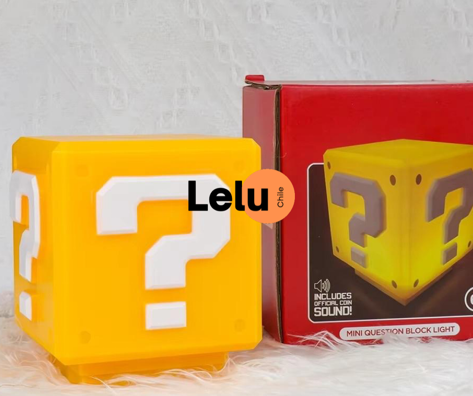 Al- Lampbros™ -Lámpara Cubo Mario Bros Led Sonido USB