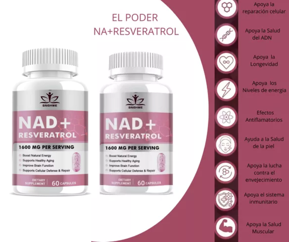 Aa- NAD + Resveratrol 60 Caps 1600MG